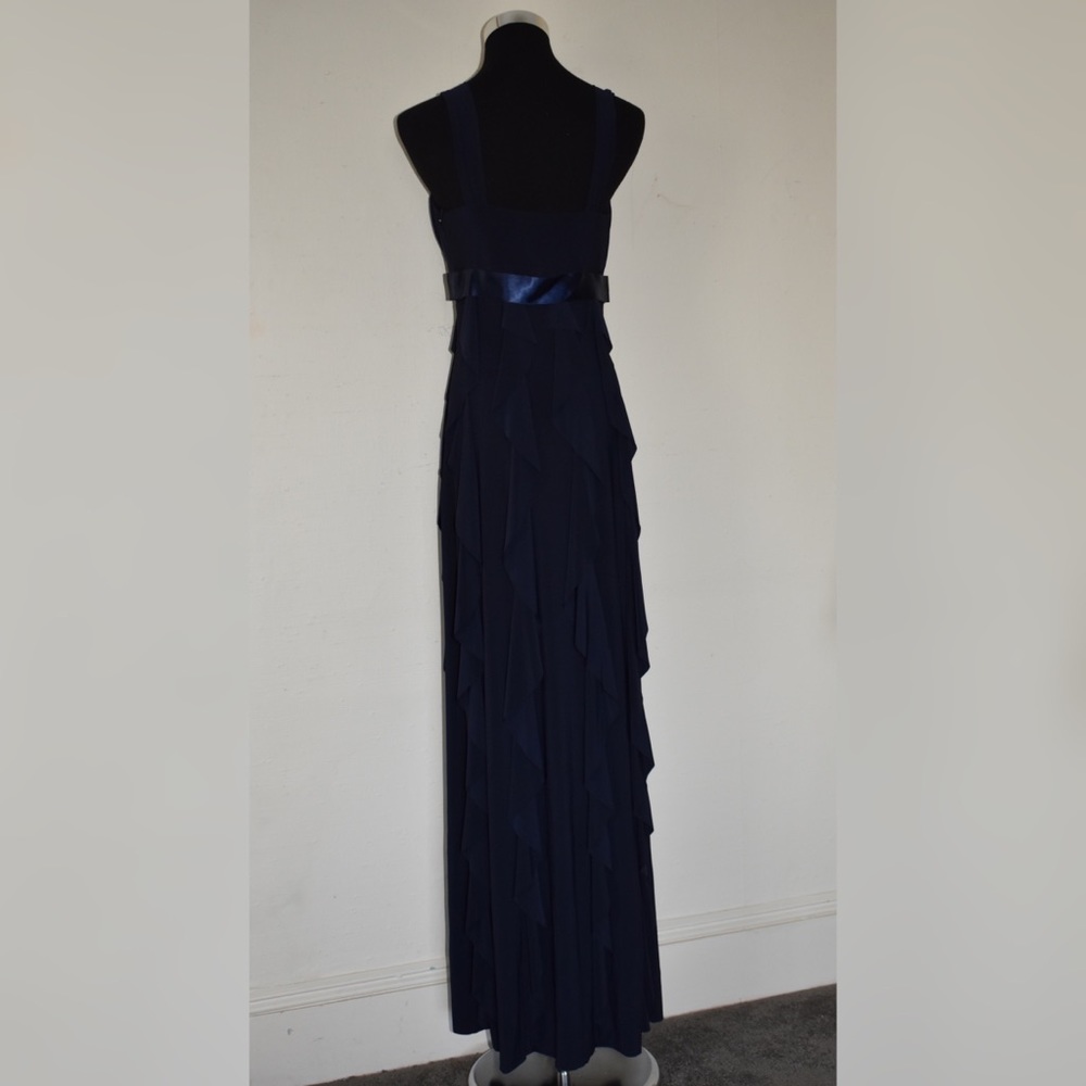 Formal Navy Ruffled Gown - Picture 7 of 10